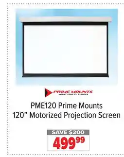 2001 Audio Video PME120 120 Motorized Projection Screen offer