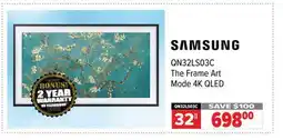 2001 Audio Video SAMSUNG 32 QN32LS03C The Frame Art Mode 4K QLED offer