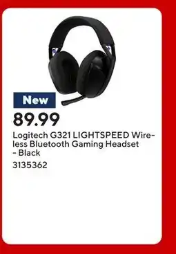 Staples Logitech G321 LIGHTSPEED Wireless Bluetooth Gaming Headset - Black offer