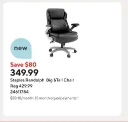 Staples Staples Randolph Big &Tall Chair offer