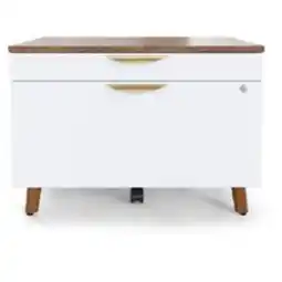 Staples Union&Scale MidMod Lateral File Cabinet Cream offer