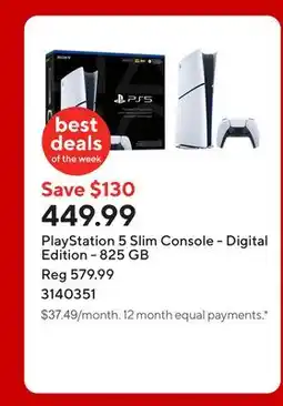 Staples PlayStation 5 Slim Console - Digital Edition - 825 GB offer