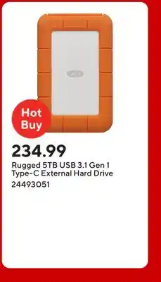 Staples Rugged 5TB USB 3.1 Gen 1 Type-C External Hard Drive offer
