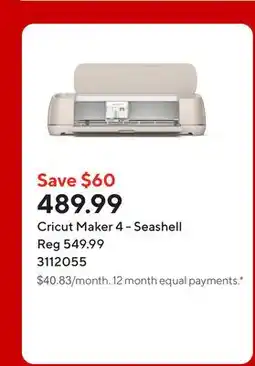 Staples Cricut Maker 4 - Seashell offer