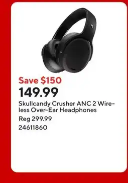 Staples Skullcandy Crusher ANC 2 Wireless Over-Ear Headphones offer
