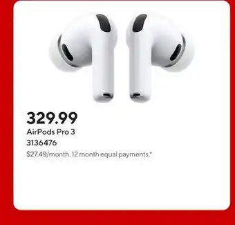 Staples AirPods Pro 3 offer