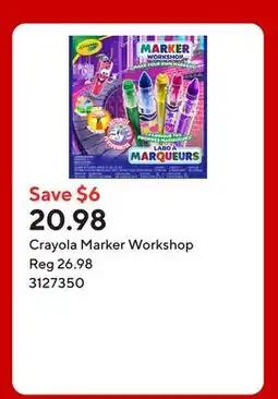 Staples Crayola Marker Workshop offer