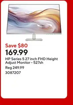 Staples HP Series 5 27 inch FHD Height Adjust Monitor - 527sh offer
