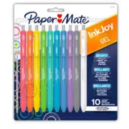 Staples Paper Mate Inkjoy Gel Bright! Retractable Pens, 10 pk offer