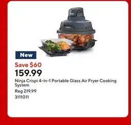 Staples Ninja Crispi 4-in-1 Portable Glass Air Fryer Cooking System offer
