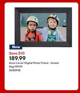 Staples Aura Carver Digital Photo Frame - Gravel offer