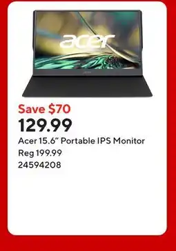 Staples Acer 15.6 Portable IPS Monitor offer