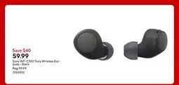 Staples Sony WF-C510 Truly Wireless Earbuds - Black offer