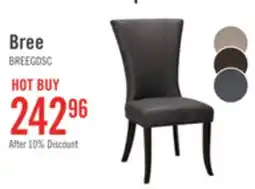 The Brick Bree Dining Chair with Vegan Leather Fabric - Grey offer