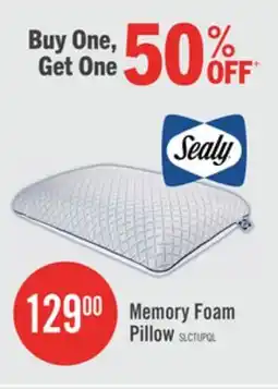 The Brick Sealy Memory Foam Pillow offer