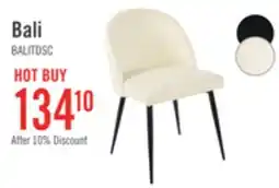 The Brick Bali Dining Chair with Boucle Fabric, Metal - Taupe offer
