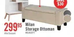 The Brick Milan 53.5 Storage Ottoman - Beige Linen-Look offer