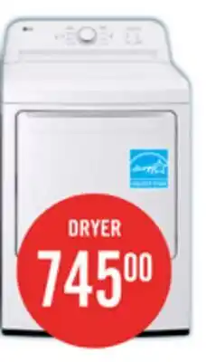 The Brick LG 7.3 Cu. Ft. Electric Dryer - White - DLE6100W offer