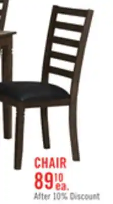 The Brick Devon Dining Chair with Vegan Leather Fabric, Wood - Dark Brown offer