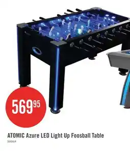 The Brick ATOMIC Azure LED Light Up Foosball Table offer