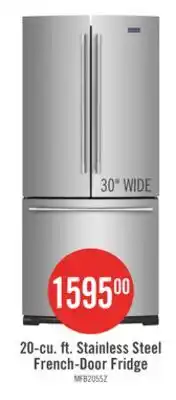 The Brick Maytag 30 19.6 Cu. Ft. French-Door Refrigerator - Fingerprint Resistant Stainless Steel - MFB2055FRZ offer