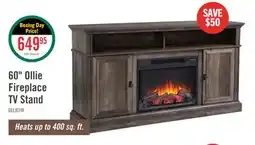 The Brick Ollie 60 Electric Fireplace TV Stand with Storage and Cable Management for TVs up to 65- Grey offer