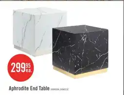 The Brick Aphrodite End Table, Black Faux Marble & Gold offer