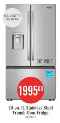 The Brick Whirlpool 36 30 Cu. Ft. French-Door Refrigerator with Dual Ice Makers - Stainless Steel - WRFF3736SZ offer