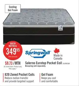 The Brick Springwall Salerno Eurotop Queen Mattress offer