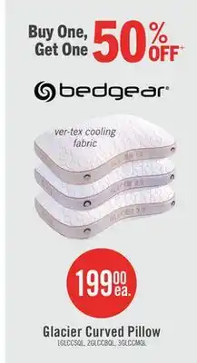 The Brick BEDGEAR Glacier Cuddle Curve 1.0 Pillow - Stomach Sleeper offer