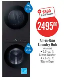 The Brick Samsung 5.3 Cu. Ft. Front-Load Steam Laundry Hub - Black Stainless Steel - WH46DBH550EVAC offer