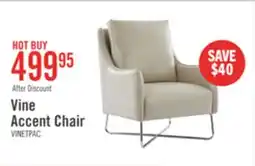 The Brick Vine 34.6 Leather-Look Fabric Accent Chair with Metal Legs - Taupe offer
