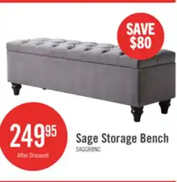 The Brick Sage 57 Storage Bench - Grey Velvet offer