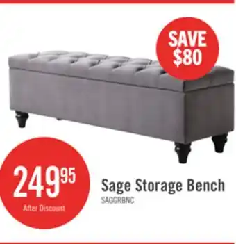 The Brick Sage 57 Storage Bench - Grey Velvet offer