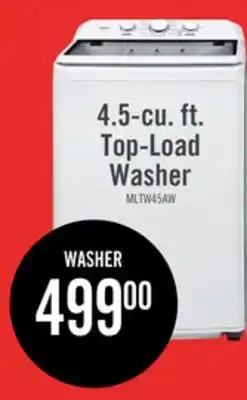 The Brick Midea 4.5 Cu. Ft. Top Load Agitator Washer White - MLTW45A2BWW offer