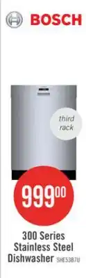 The Brick Bosch 300 Series 24 Dishwasher with Third Rack - SHE53B75UC offer
