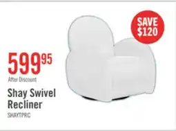 The Brick Shay 33 Chenille Fabric Swivel Glider Reclining Accent Chair - River Rock Beige offer