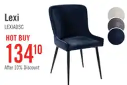 The Brick Lexi Dining Chair with Velvet-Look Fabric, Metal - Blue offer