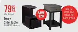 The Brick Torry 11.5 Chairside Table with Drawer - Red Cocoa offer