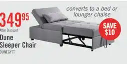 The Brick Dune 43.75 Fabric Convertible Sleeper Chair with Tufted Cushions - Grey offer