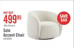 The Brick Solo 31.1 Sherpa Fabric Curved Accent Chair - Ice Cream offer