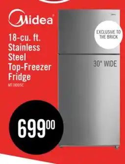The Brick Midea 18 Cu. Ft. Top-Freezer Refrigerator - MT18DDSCR1RCM offer