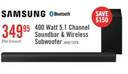 The Brick SAMSUNG B-Series 5.1 Channel Soundbar with Wireless Subwoofer (HW-B750F/ZC) offer