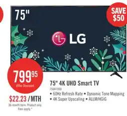 The Brick LG 75 UA7000 4K UHD Smart webOS TV (75UA7000PUB.ACC) 2025 Model offer