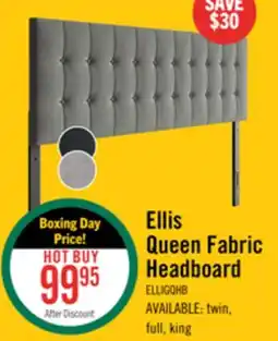The Brick Ellis Upholstered Headboard in Grey Fabric, Button Tufted - Queen Size offer