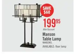 The Brick Manson 24 Tiffany Style Hand-Blown Glass Table Lamp offer