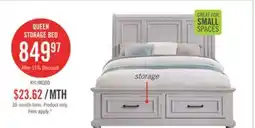 The Brick Kylie Platform Storage Bed with Headboard & Frame, Sand - Queen Size offer