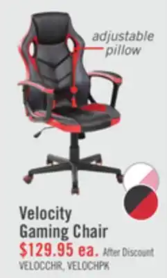 The Brick Velocity 24 Ergonomic Gaming Chair - Black & Red offer