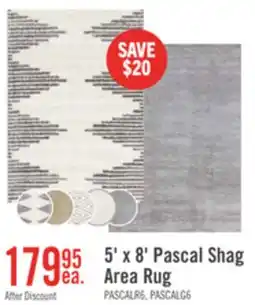 The Brick Pascal Shag Area Rug - 5'3 x 7'7 offer
