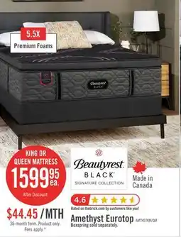 The Brick Beautyrest Black Signature Amethyst Eurotop King Mattress offer